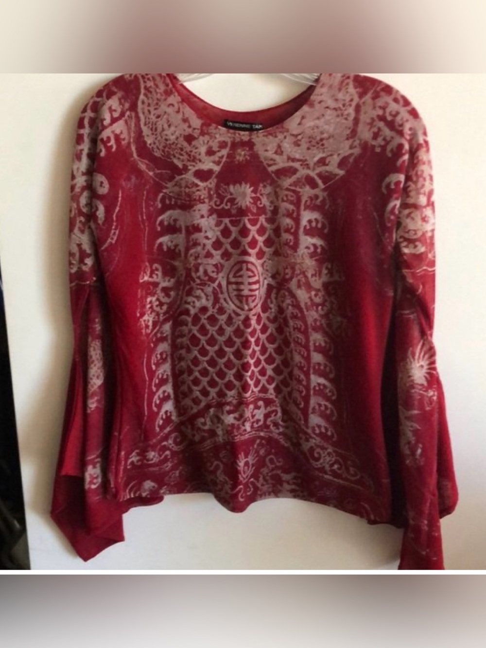 Vivienne Tam RARE Vintage dragon batik opera top w/ kabuki sleeves sz 3 ex cond
